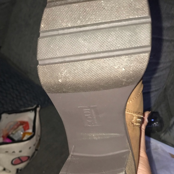 Soul naturalizer beige knee high boots size 10 zip up side worn once - Picture 5 of 5